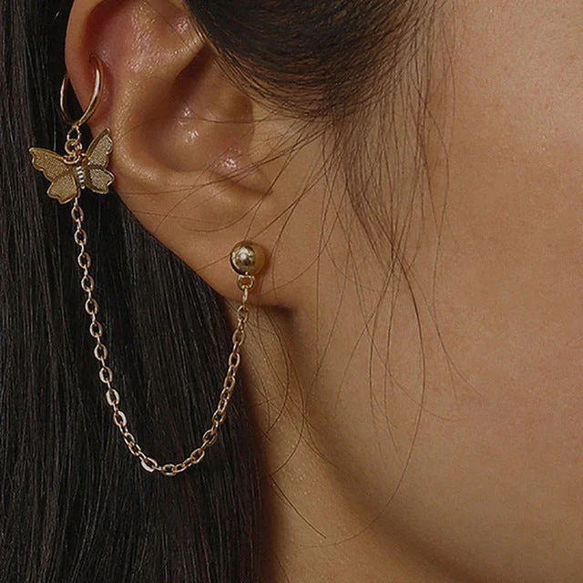 1PC New Fashion Gold Color Moon Star Clip Earrings Ear Cuff - Image 12