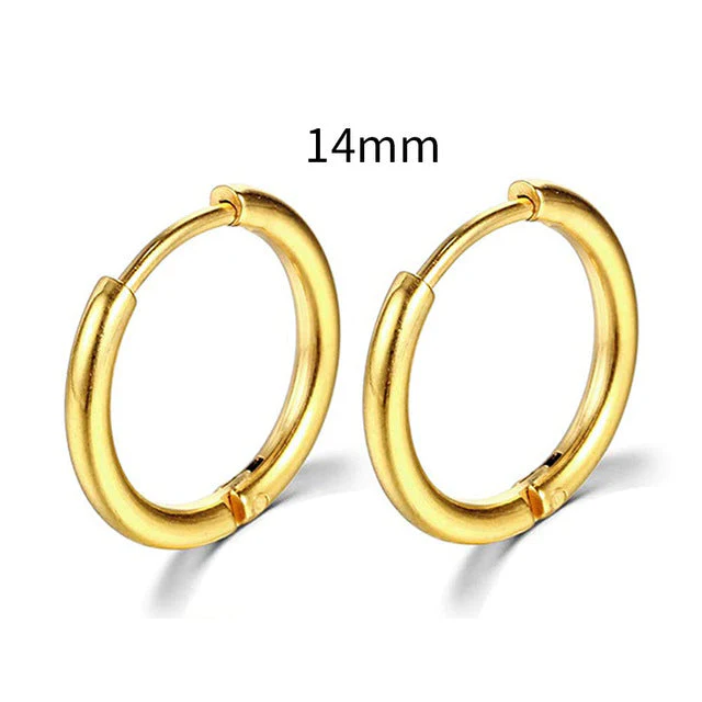 2025 New Simple Stainless Steel Gold Small Earrings Cartilage Ear Piercing Jewelry - Image 13