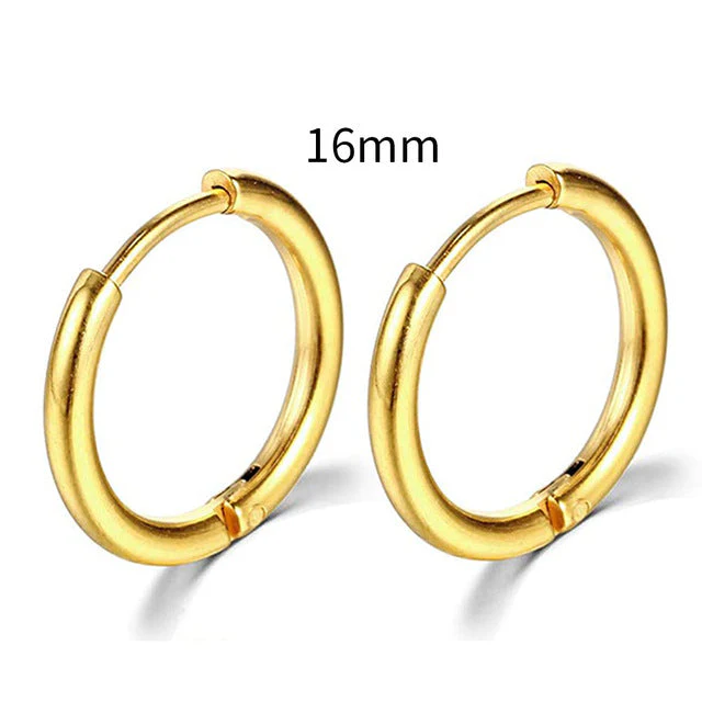 2025 New Simple Stainless Steel Gold Small Earrings Cartilage Ear Piercing Jewelry - Image 17