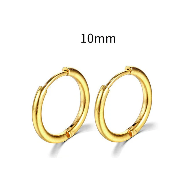 2025 New Simple Stainless Steel Gold Small Earrings Cartilage Ear Piercing Jewelry - Image 18