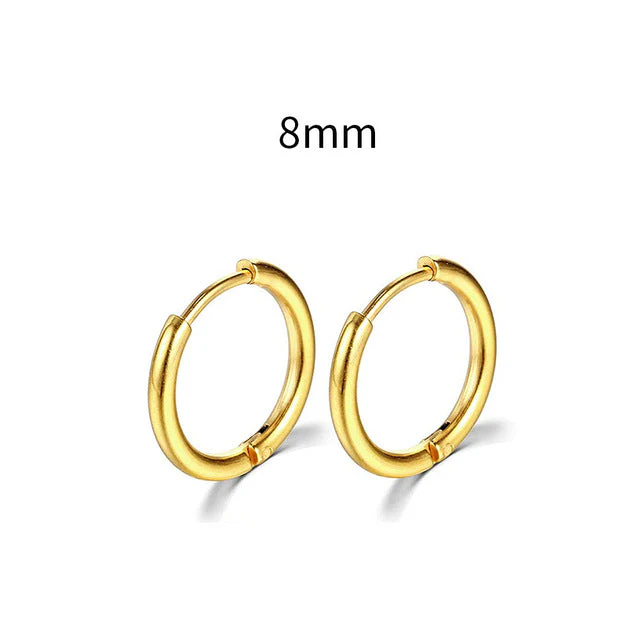 2025 New Simple Stainless Steel Gold Small Earrings Cartilage Ear Piercing Jewelry - Image 7
